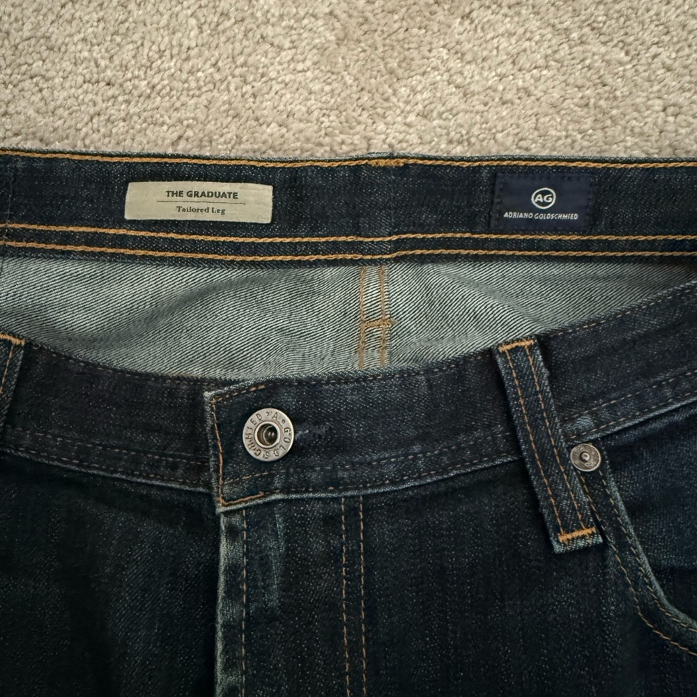 AG Adriano Goldschmied Men's Dark Blue Jeans